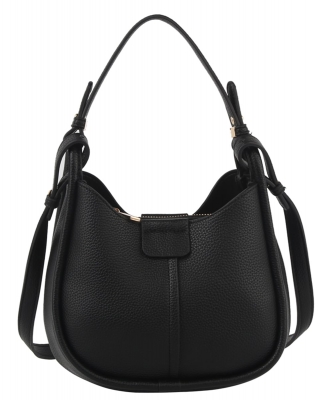 Pebble 2-way Satchel Crossbody Bag GL-0178-M BLACK